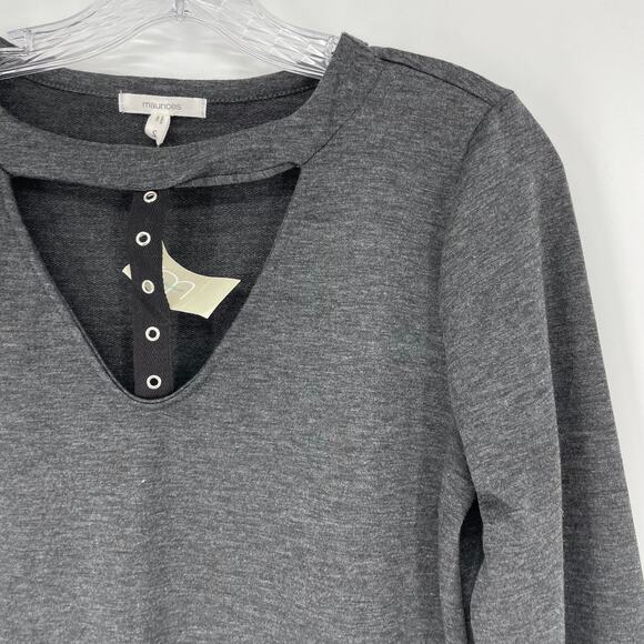 Maurices Cutout Soft Gray Sweatshirt Size Small - Picture 4 of 6
